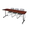 Kobe Rectangle Mobile table, 84" W, 29" H, Laminate Top, Cherry MKTRCC8424CH44GY - alternate 1